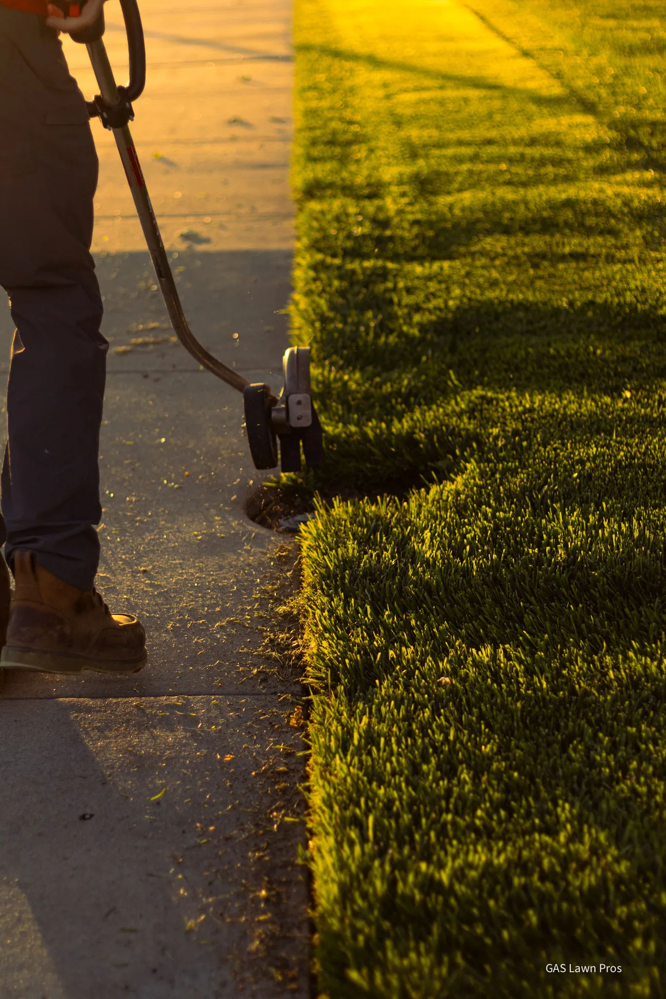 Finished edging detail on a property maintained by GAS Lawn Pros