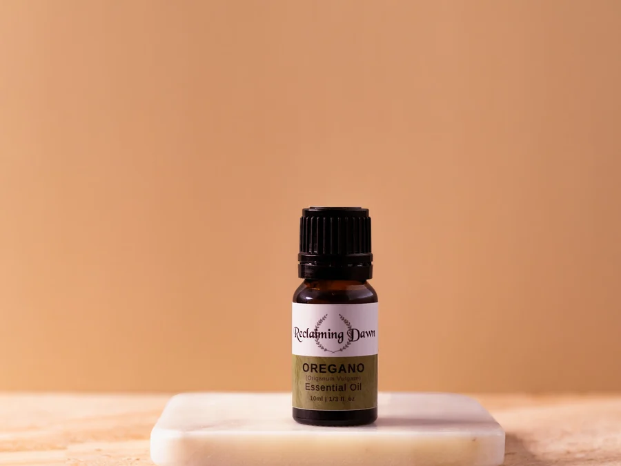 Reclaiming Dawn oregano essential oil bottle