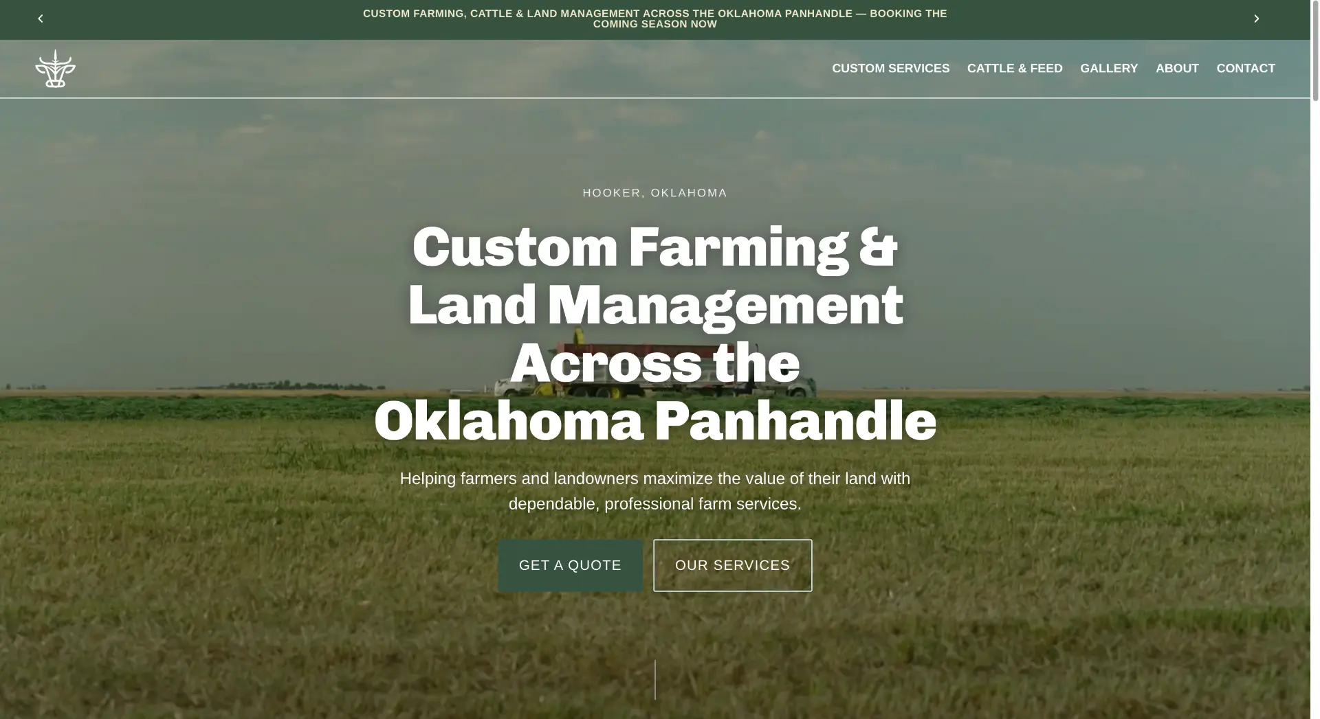 Homepage preview of aklandandcattle.com