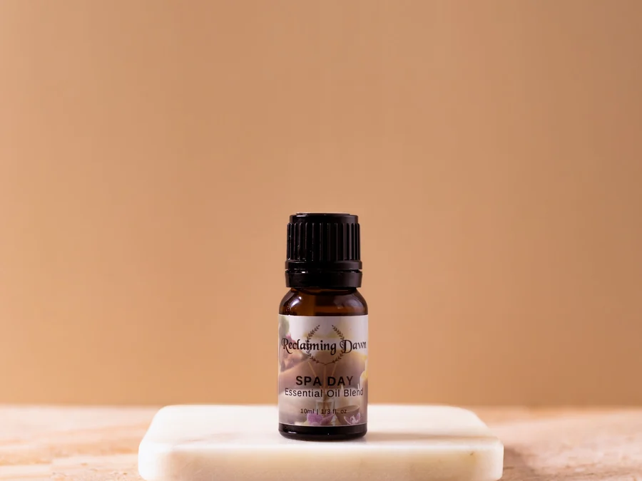 Reclaiming Dawn germ slayer essential oil blend bottle