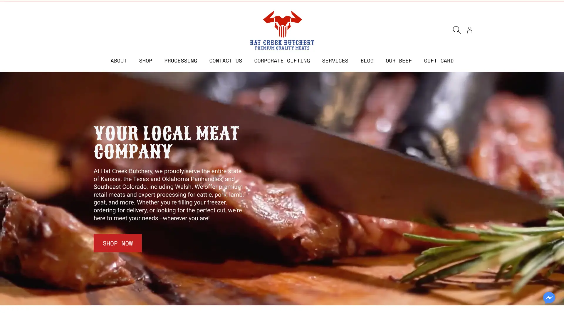 Hat Creek Butchery website built by Southwind Marketing