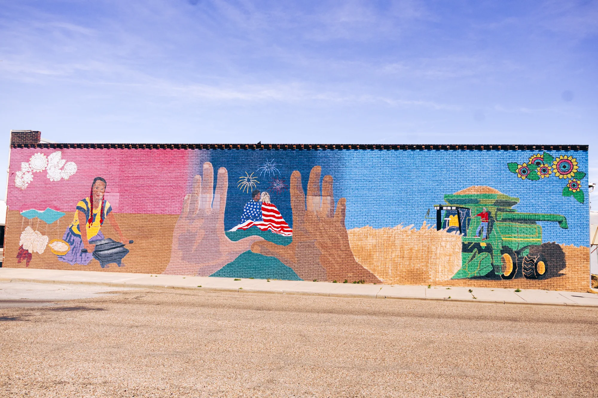 Community mural in Ulysses, Kansas