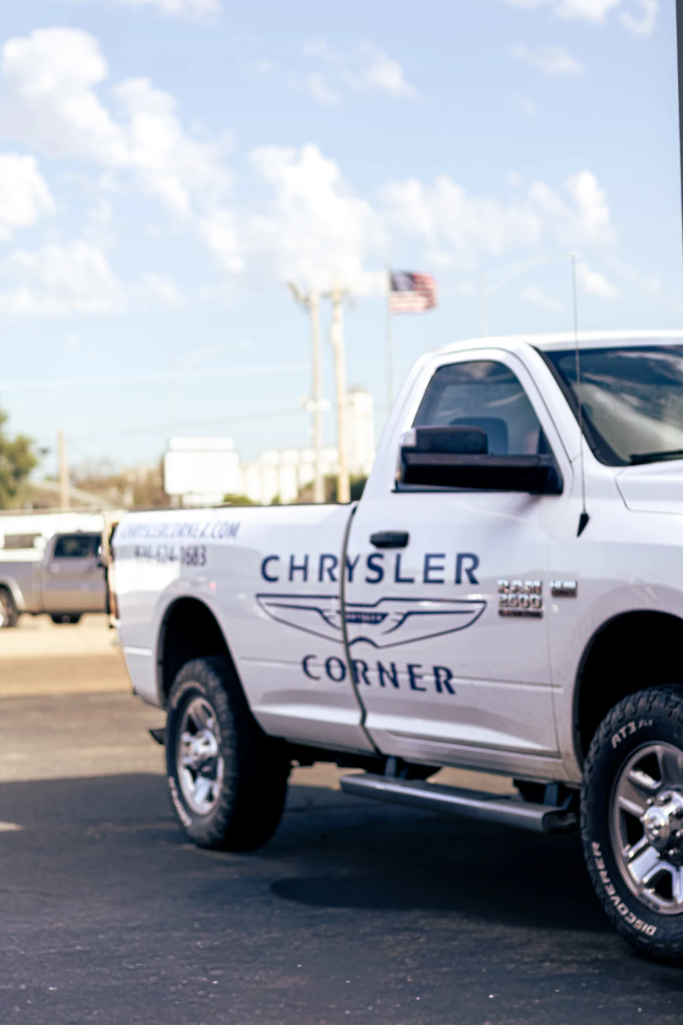 A branded Chrysler Corner service truck