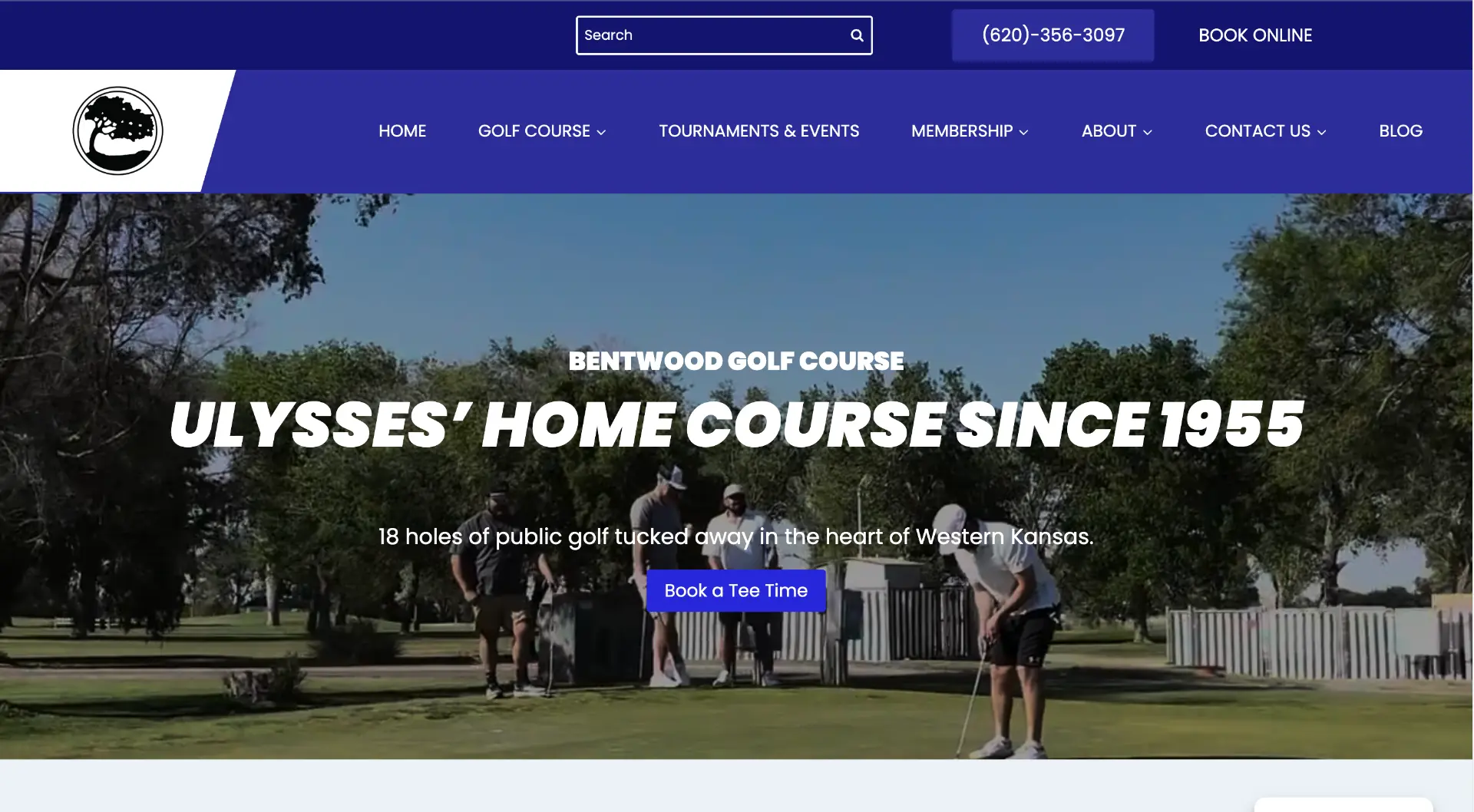 Homepage preview of bentwoodgolfcourse.com